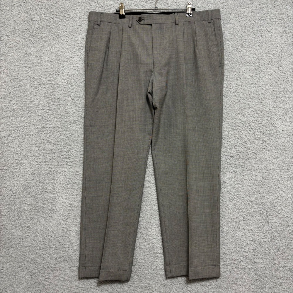 Lauren Ralph‎ Lauren 38x29 Wool Blend Micro Check Dress Pants Classic Fit